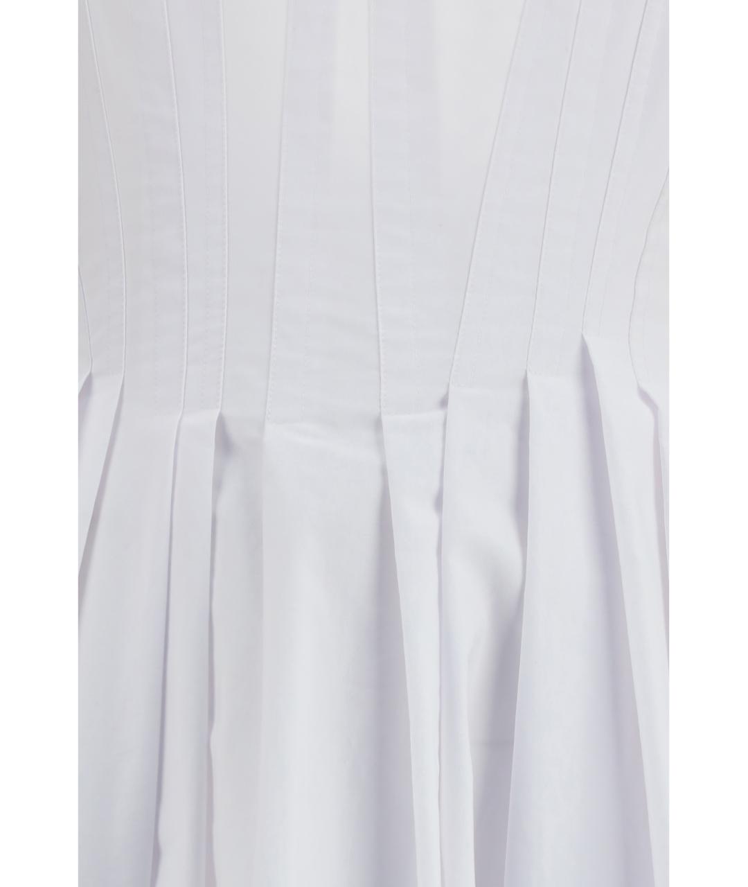 SPORTMAX Белое хлопковое повседневное платье, фото 3