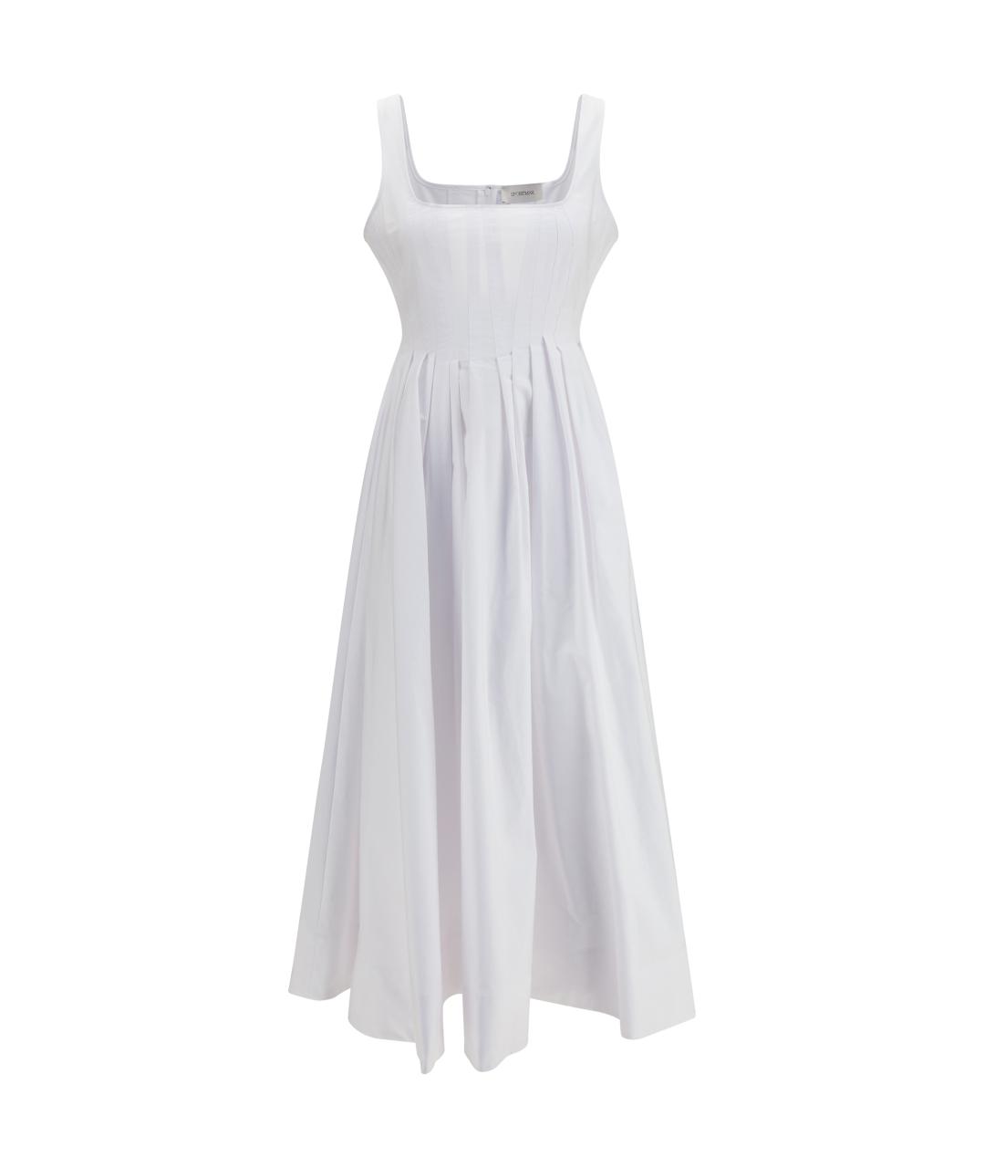 SPORTMAX Белое хлопковое повседневное платье, фото 1