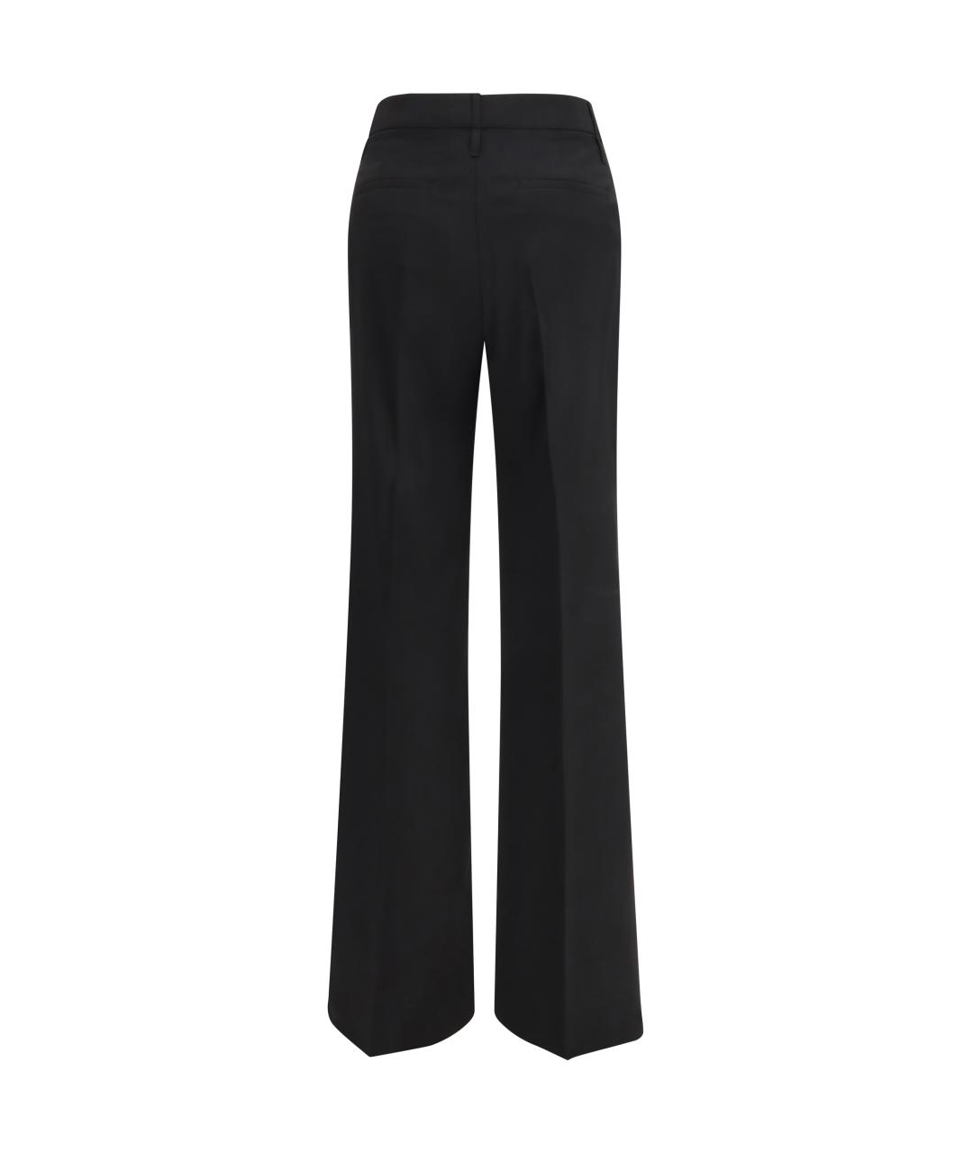 SPORTMAX Черные шерстяные прямые брюки, фото 2