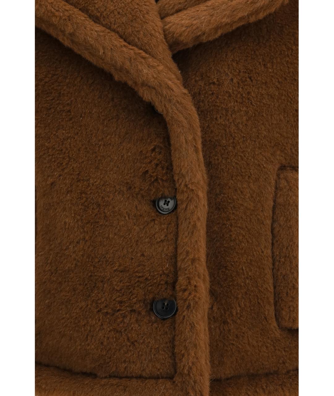 MAX MARA Коричневое шерстяное пальто, фото 3
