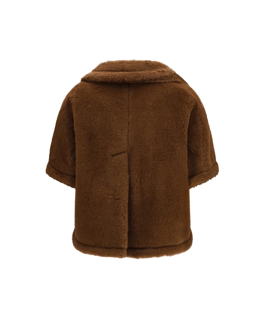MAX MARA Коричневое шерстяное пальто, фото 2