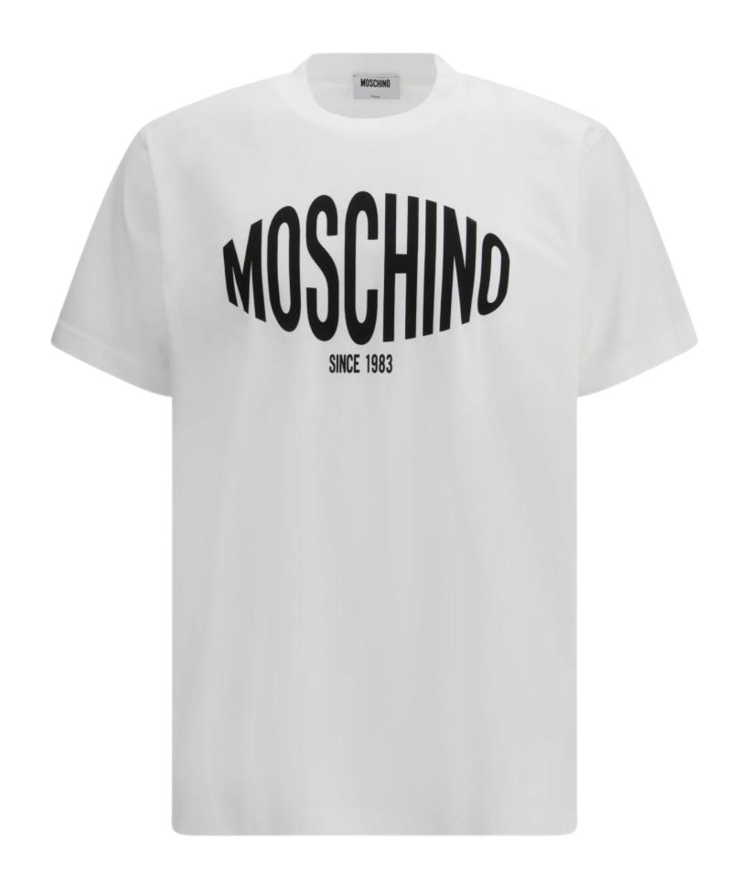 MOSCHINO Белая хлопковая футболка, фото 1
