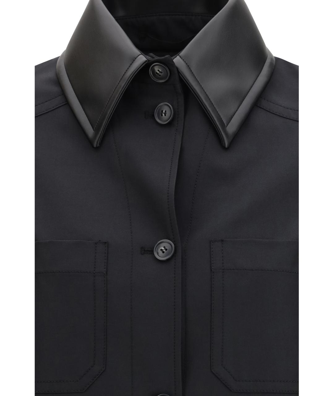SPORTMAX Черная полиэстеровая рубашка, фото 3