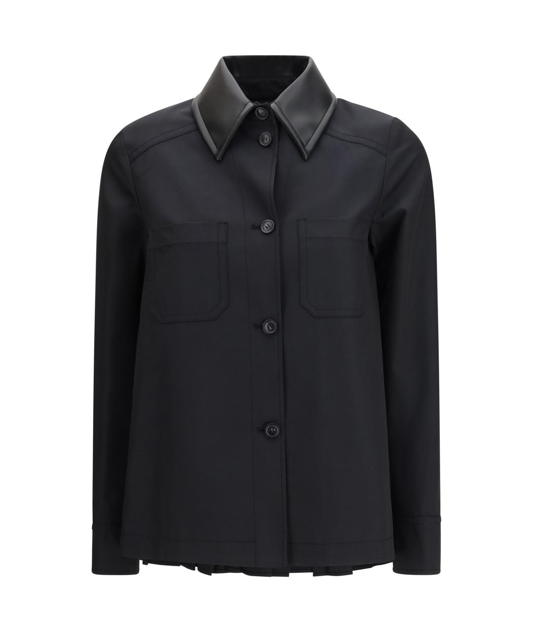 SPORTMAX Черная полиэстеровая рубашка, фото 1