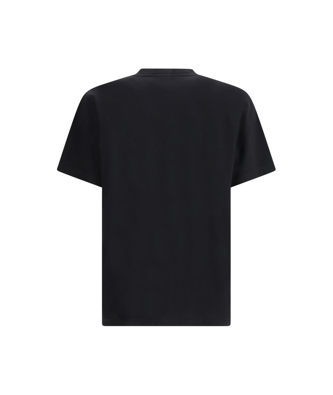 MOSCHINO Черная хлопковая футболка, фото 2