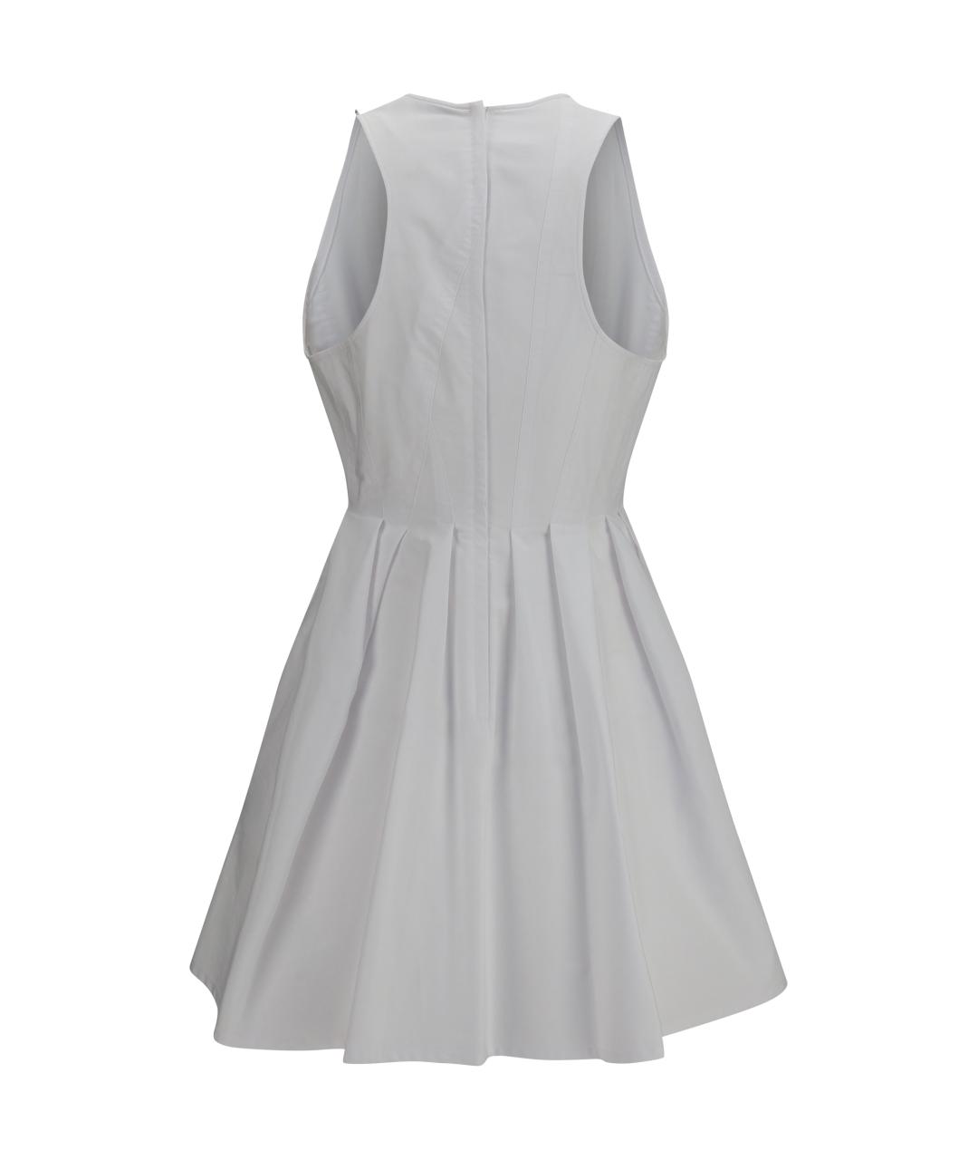 SPORTMAX Белое хлопковое повседневное платье, фото 2