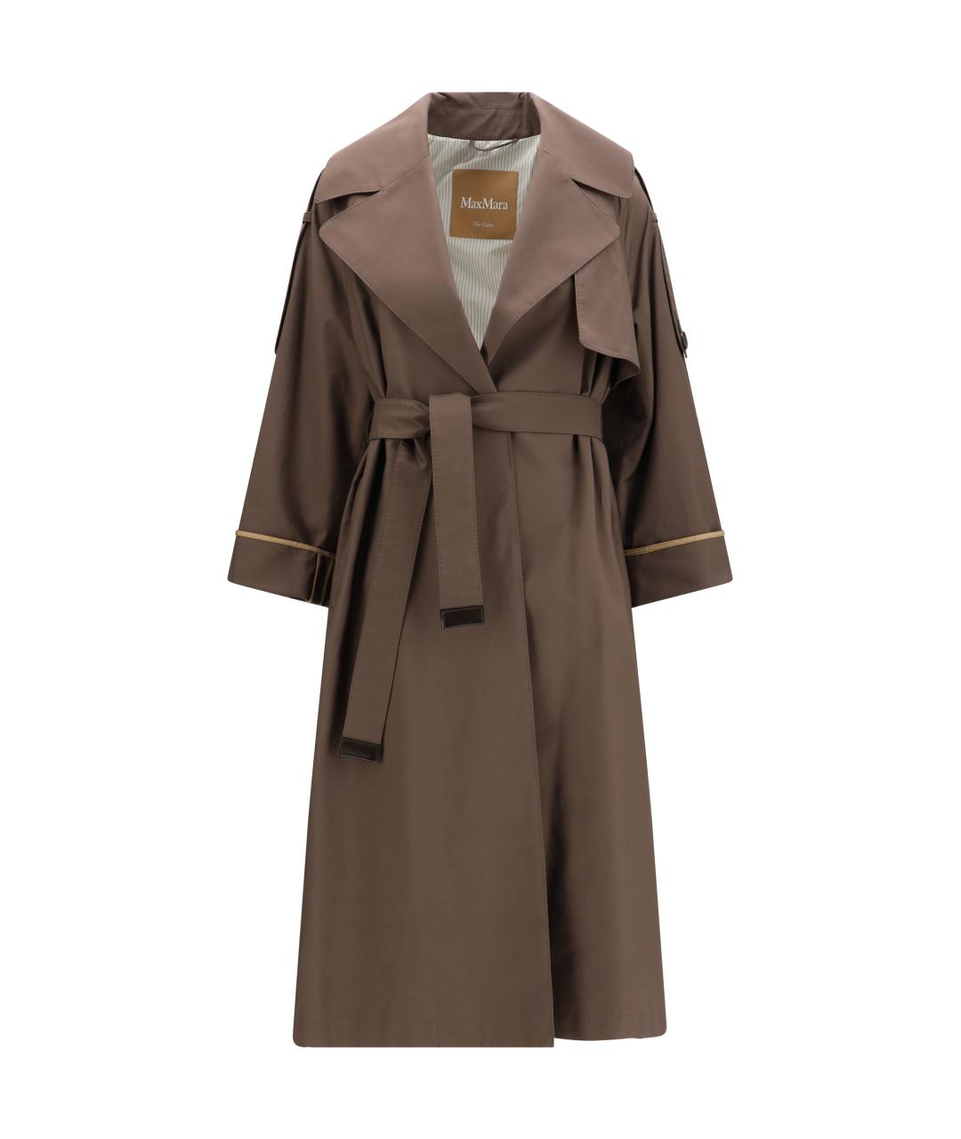 MAX MARA Коричневый хлопковый тренч/плащ, фото 1