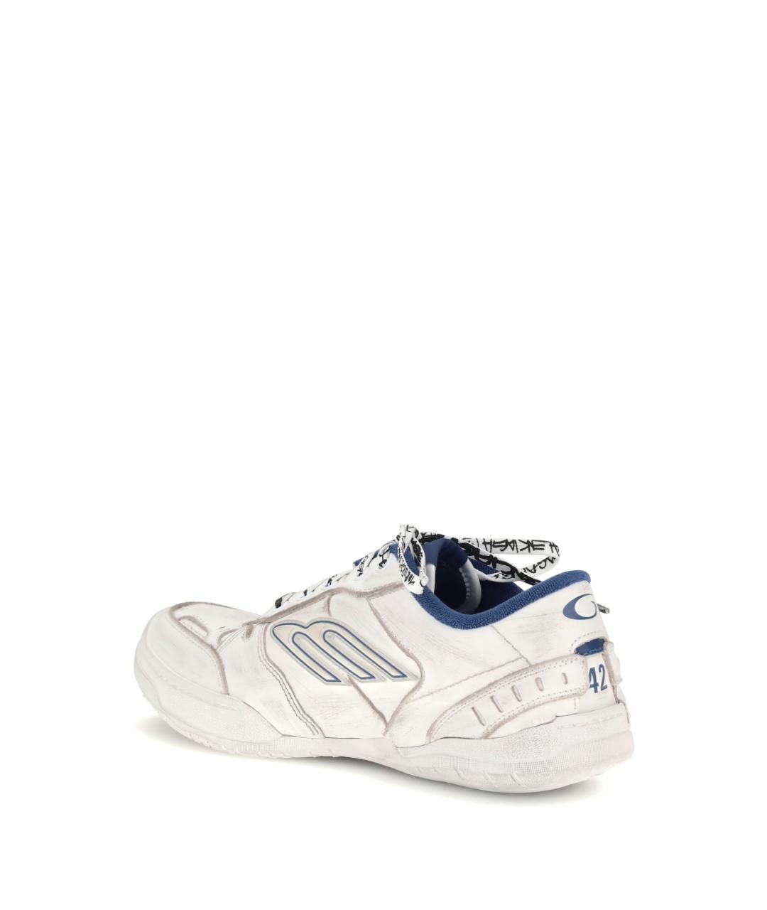 BALENCIAGA Белые кожаные низкие кроссовки / кеды, фото 3