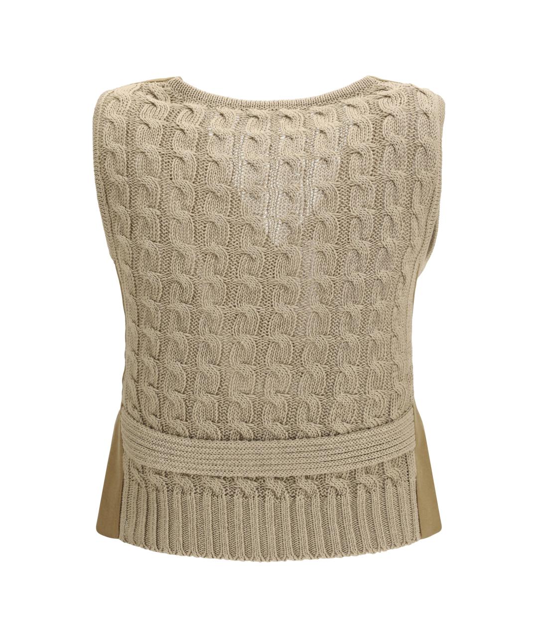 MAX MARA Бежевый льняной жилет, фото 2