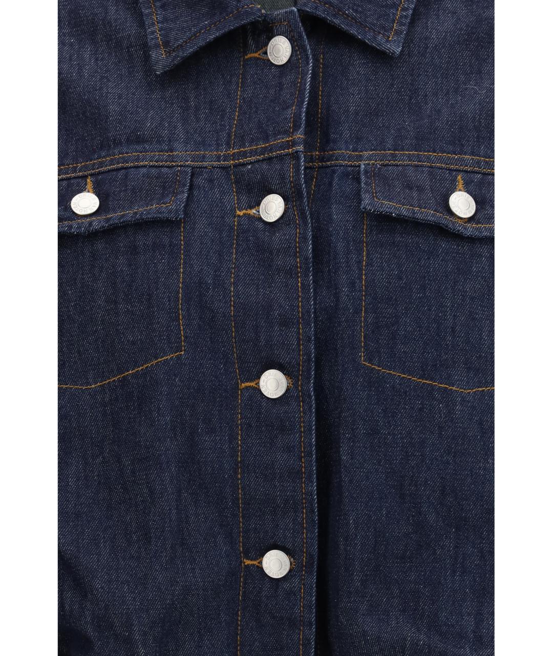 DRIES VAN NOTEN Синяя хлопковая куртка, фото 3