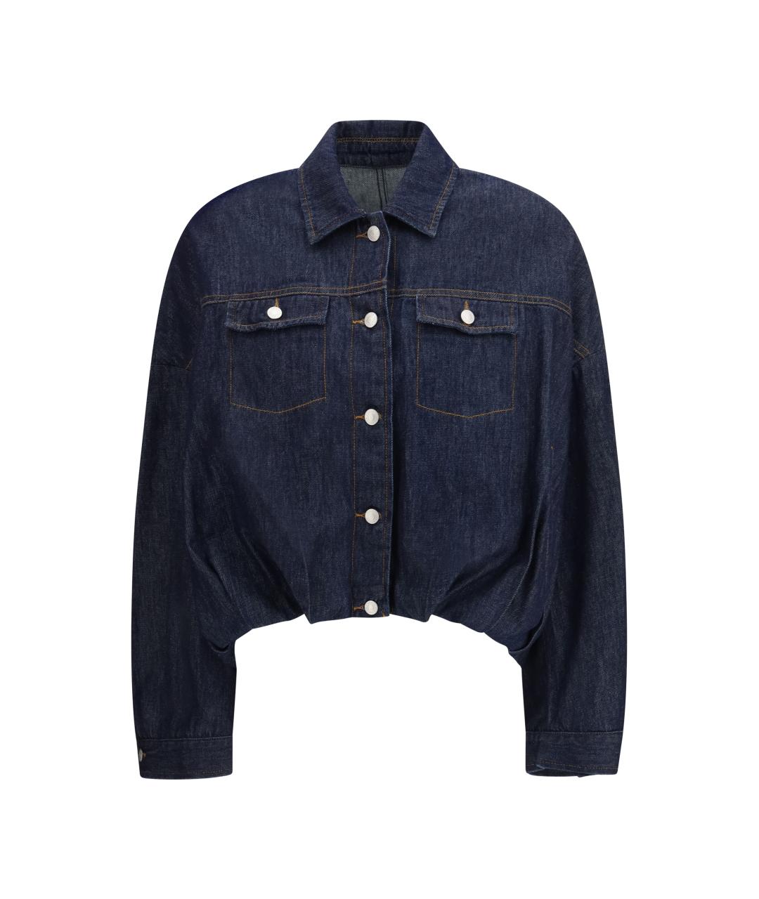 DRIES VAN NOTEN Синяя хлопковая куртка, фото 1