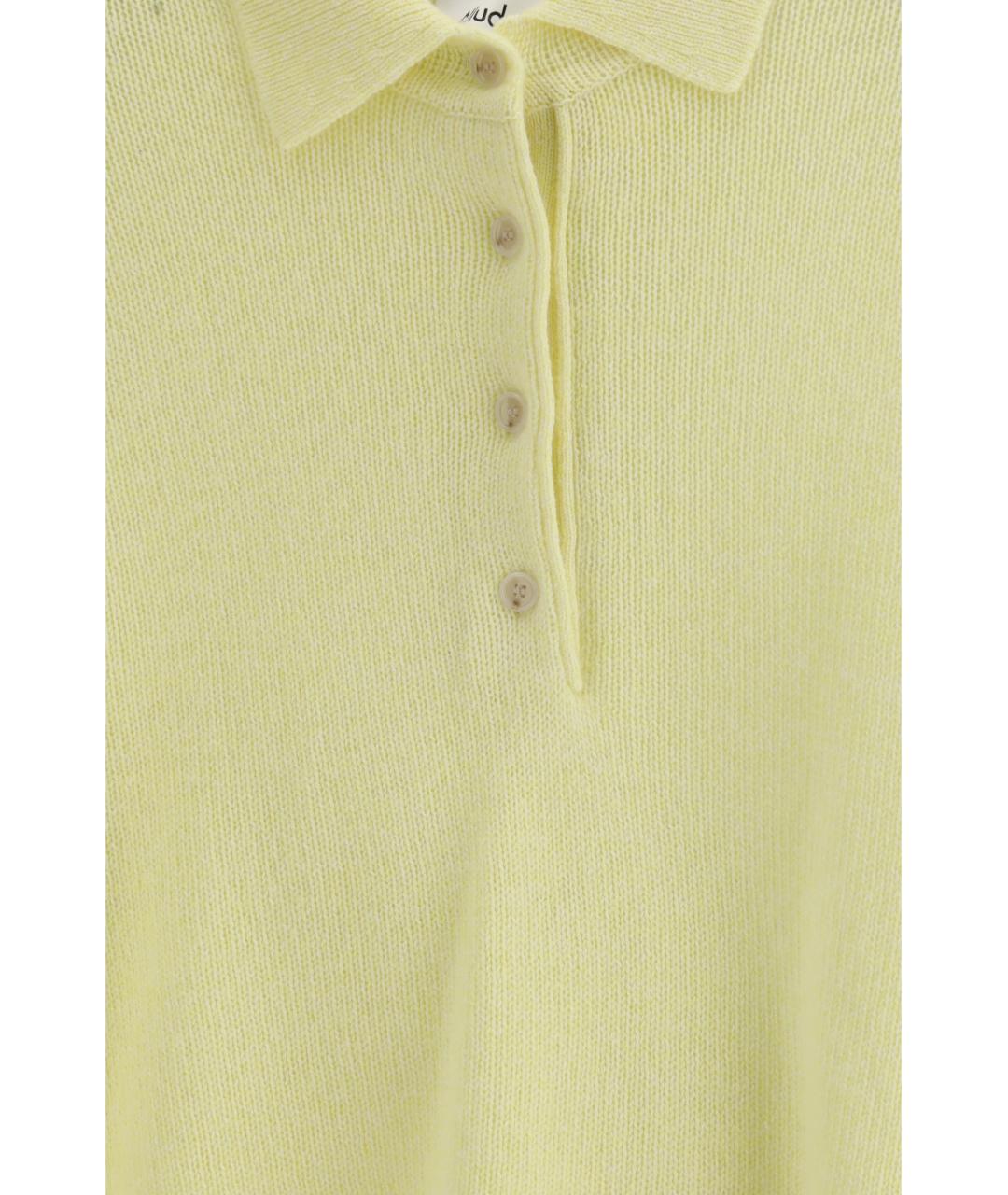 ALLUDE Желтая кашемировая футболка, фото 3