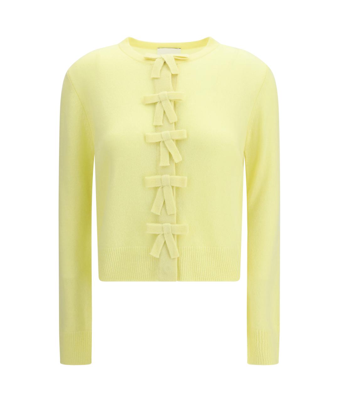 ALLUDE Желтый кашемировый джемпер / свитер, фото 1