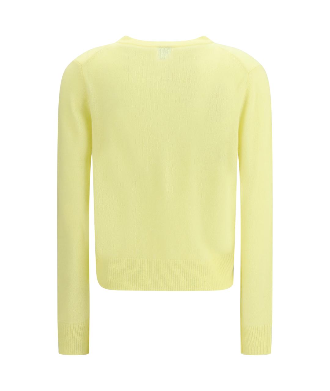 ALLUDE Желтый кашемировый джемпер / свитер, фото 2