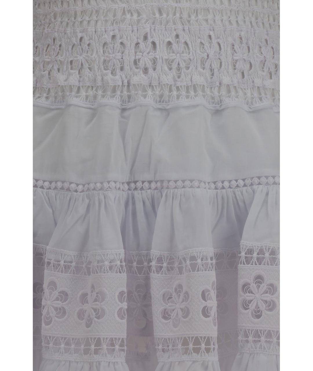 CHARO RUIZ Белое хлопковое повседневное платье, фото 3