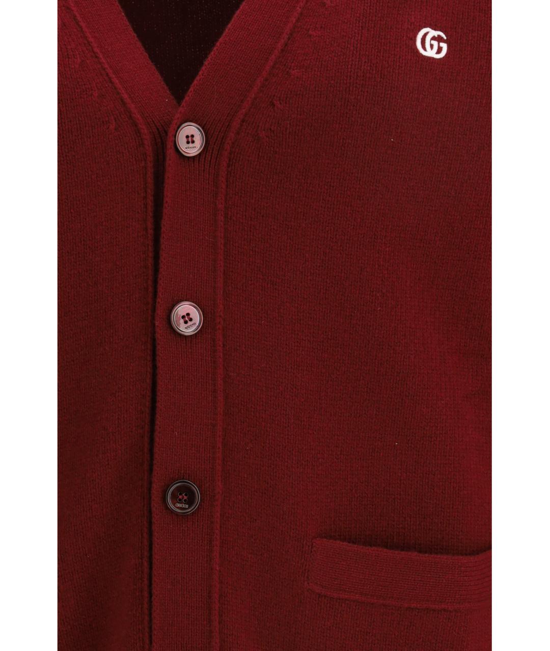 GUCCI Красный шерстяной джемпер / свитер, фото 3