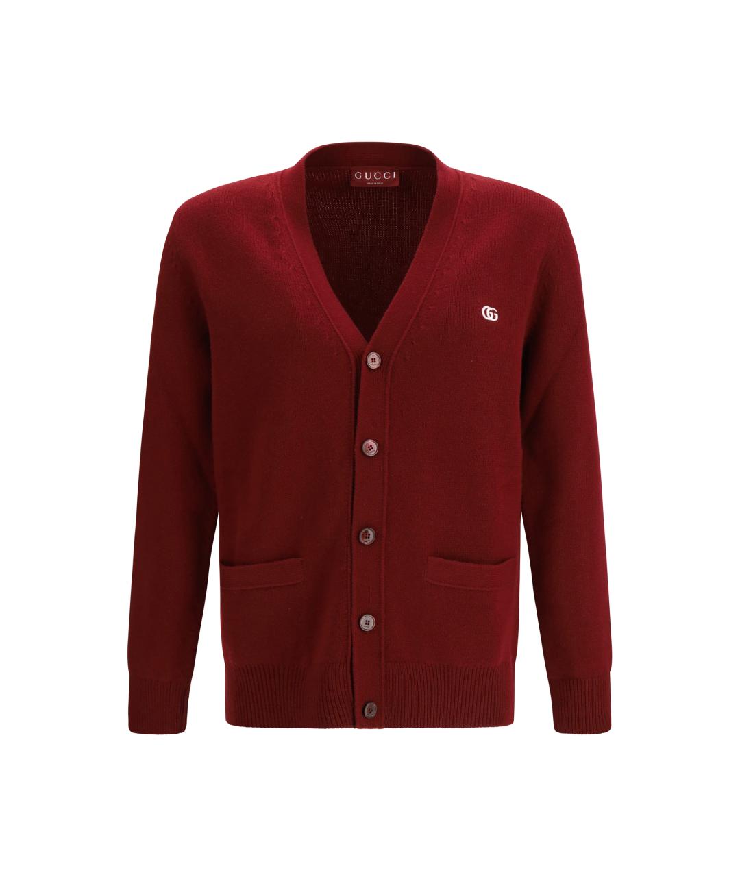 GUCCI Красный шерстяной джемпер / свитер, фото 1