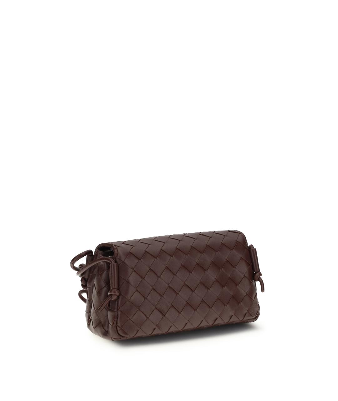 BOTTEGA VENETA Коричневая кожаная сумка через плечо, фото 3