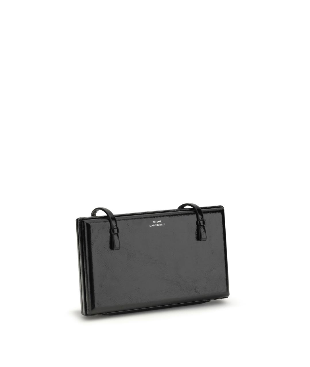 TOTEME Черная кожаная сумка через плечо, фото 2