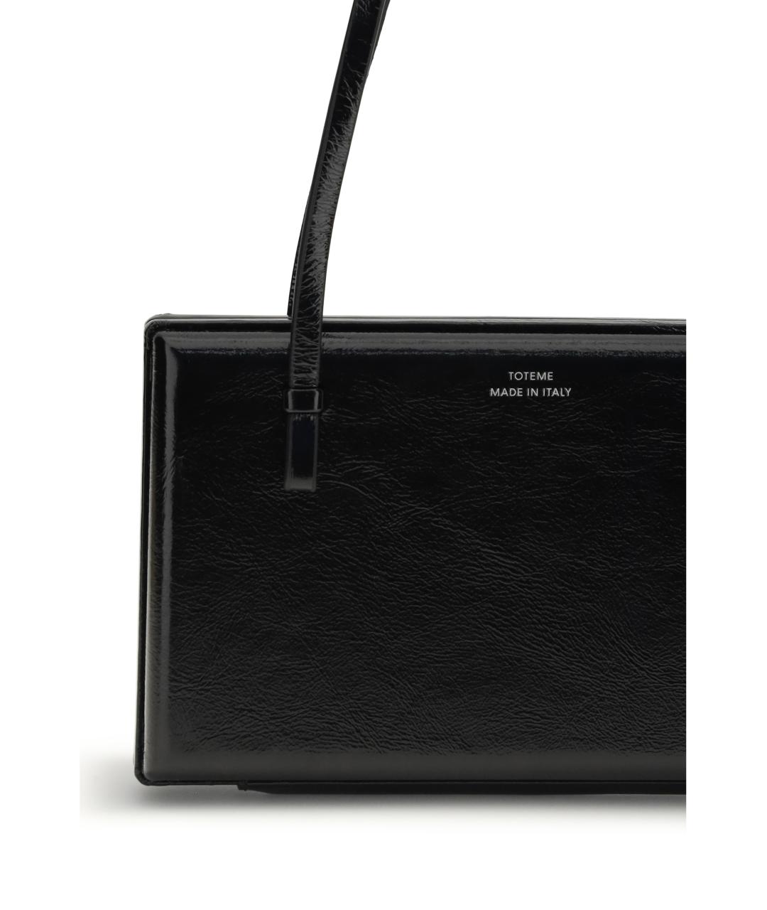 TOTEME Черная кожаная сумка через плечо, фото 4