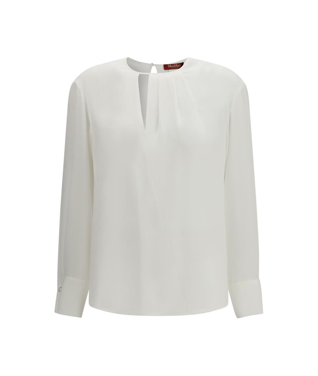 MAX MARA STUDIO Белая ацетатная рубашка, фото 1