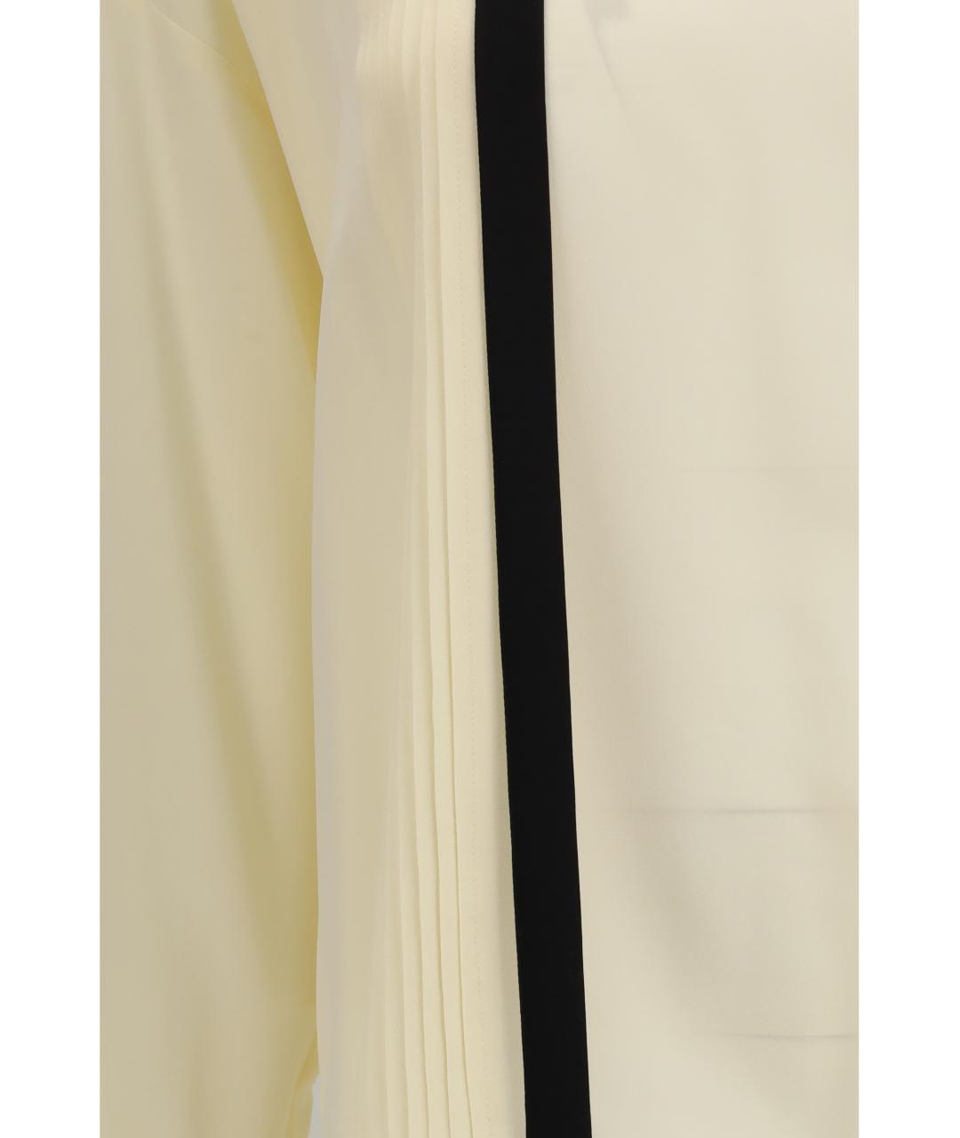 MAX MARA STUDIO Бежевая шелковая рубашка, фото 3