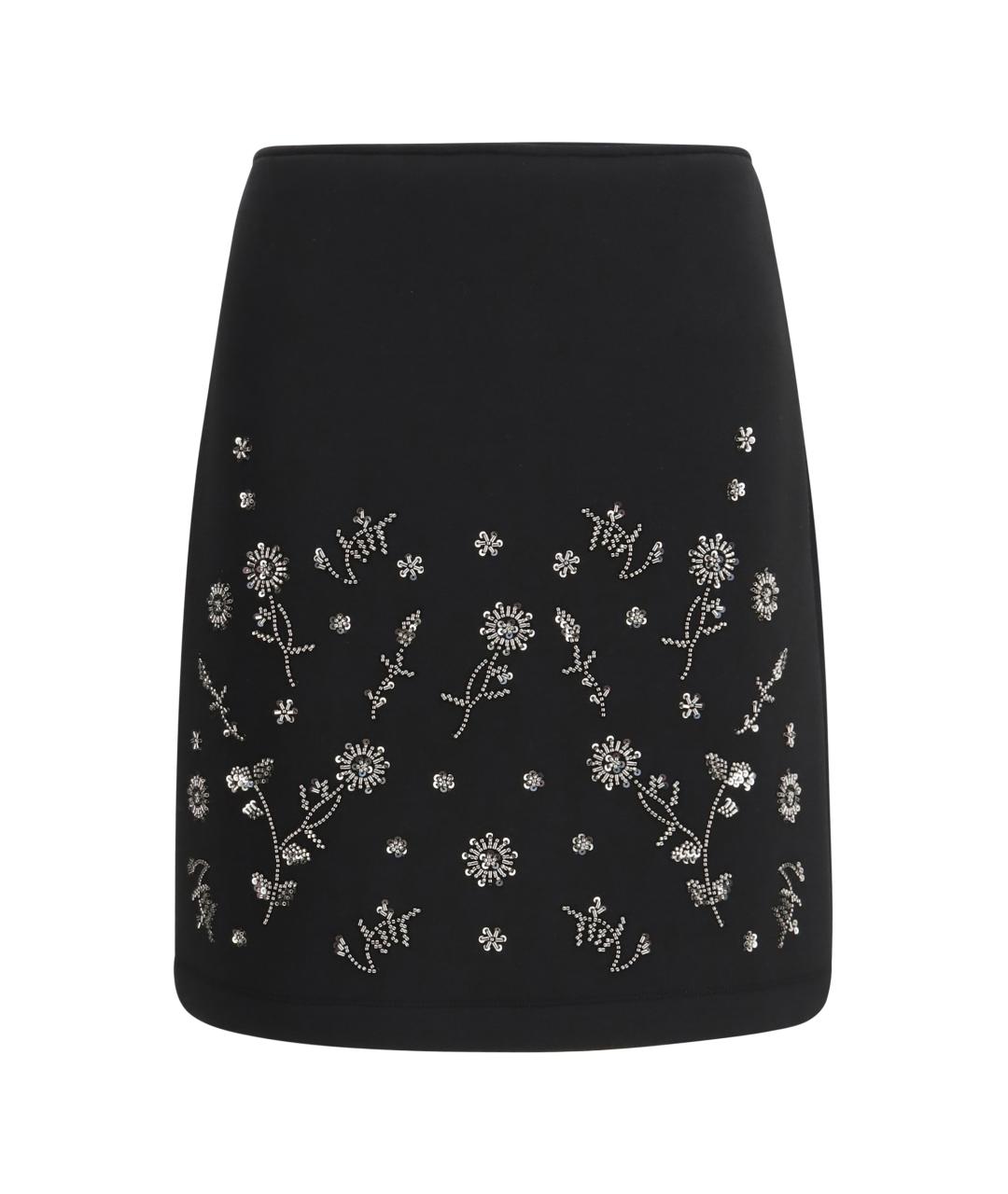 WEEKEND MAX MARA Черная полиэстеровая юбка мини, фото 1