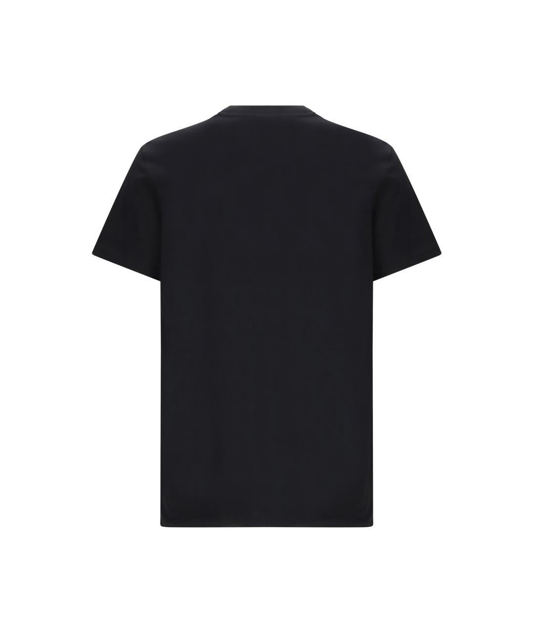 MOSCHINO Черная хлопковая футболка, фото 2