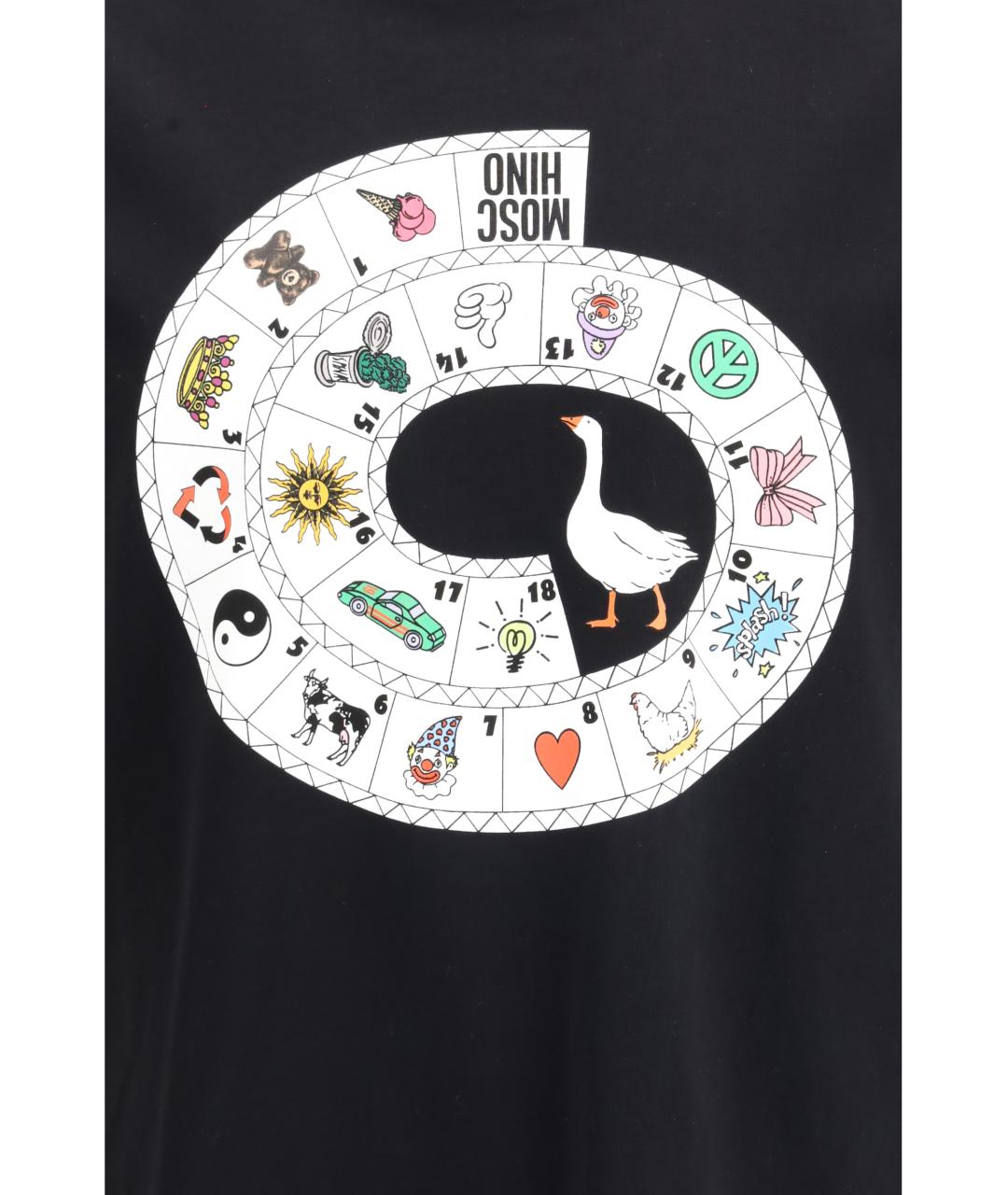 MOSCHINO Черная хлопковая футболка, фото 3