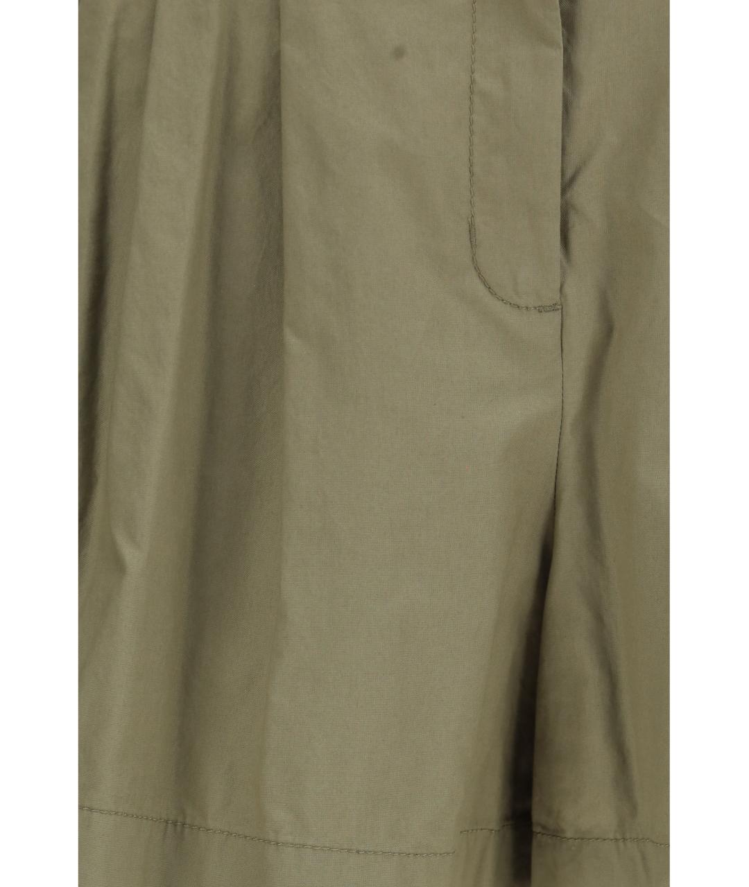 WEEKEND MAX MARA Хаки хлопковые шорты, фото 3