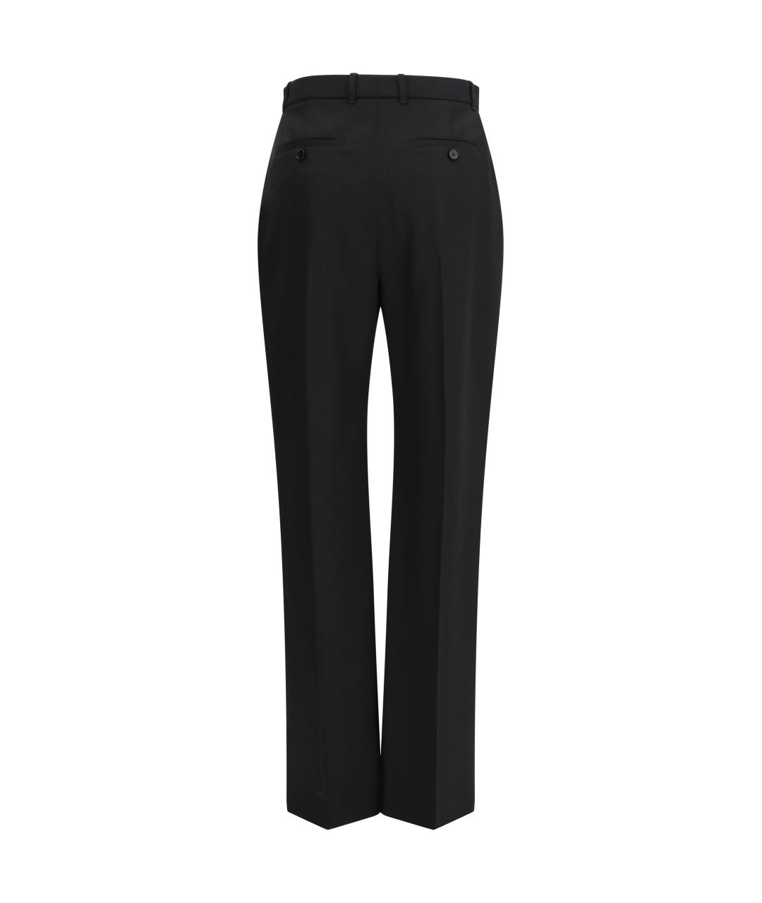 ALEXANDER MCQUEEN Черные хлопковые прямые брюки, фото 2