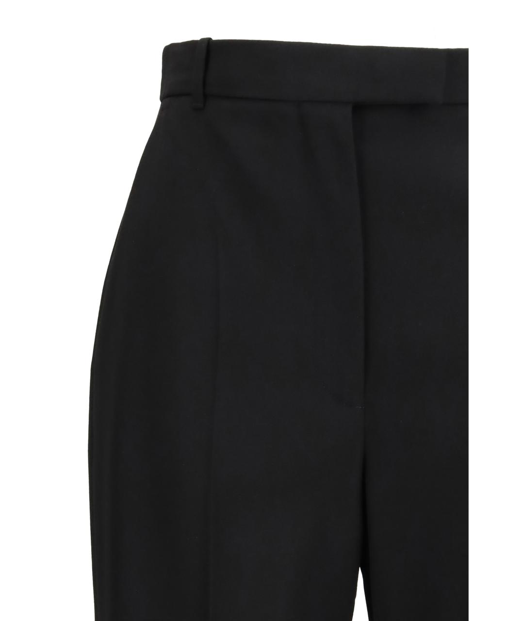 ALEXANDER MCQUEEN Черные хлопковые прямые брюки, фото 3