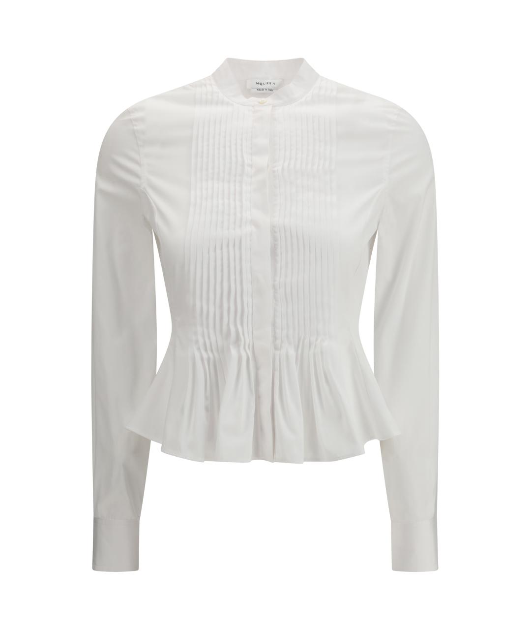 ALEXANDER MCQUEEN Белая хлопковая рубашка, фото 1