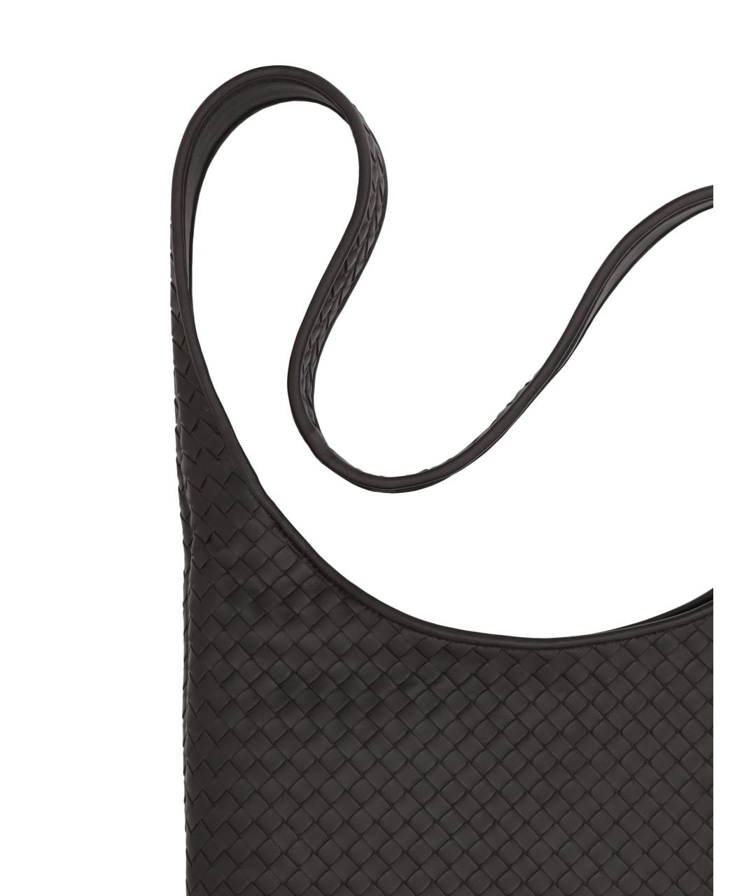 BOTTEGA VENETA Коричневая кожаная сумка на плечо, фото 3