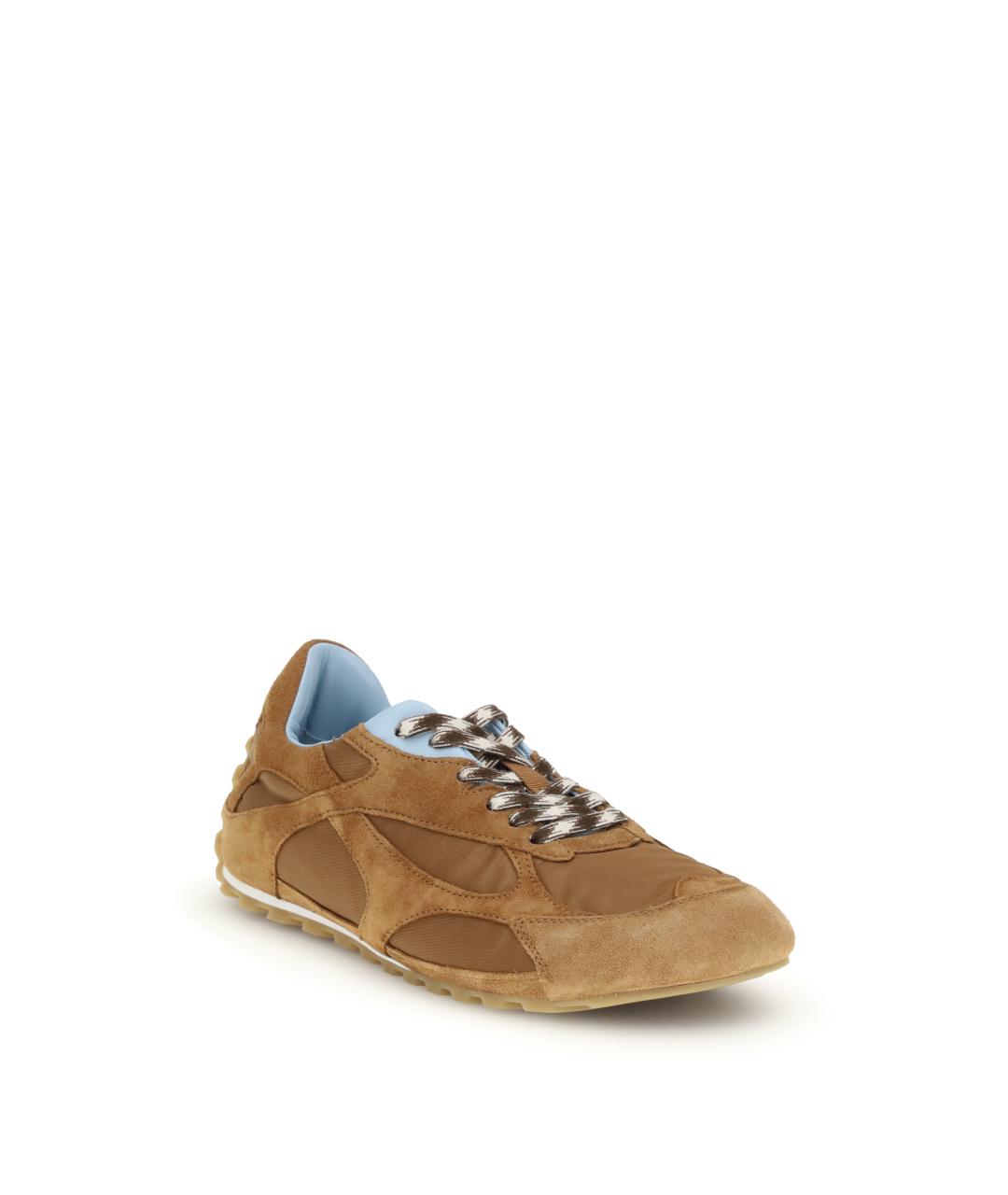 BOTTEGA VENETA Коричневые замшевые кроссовки, фото 2