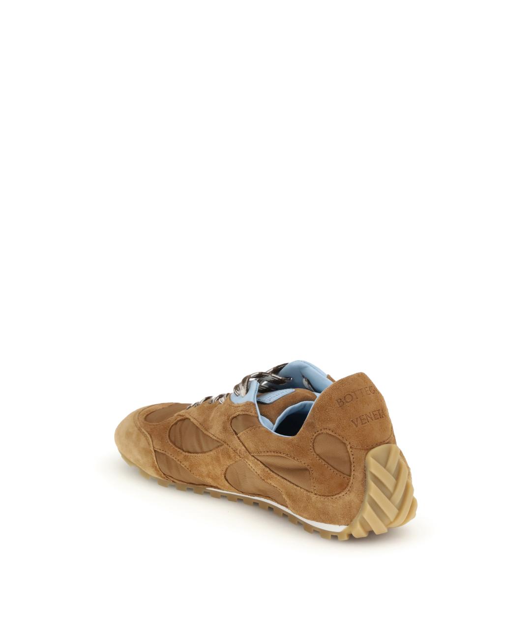 BOTTEGA VENETA Коричневые замшевые кроссовки, фото 3