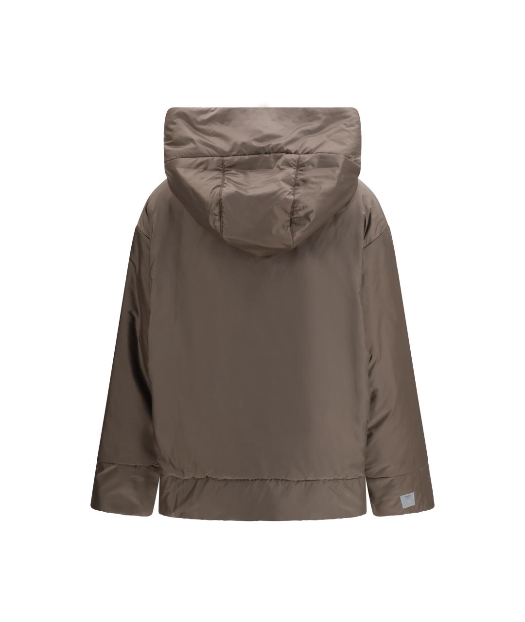 MAX MARA Коричневая полиэстеровая куртка, фото 2