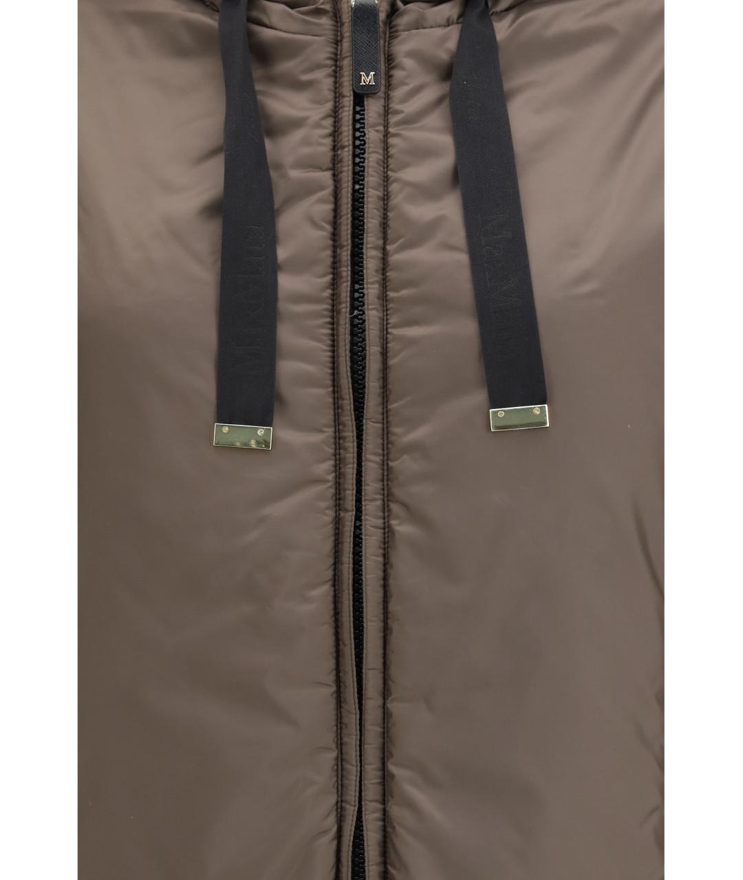 MAX MARA Коричневая полиэстеровая куртка, фото 3