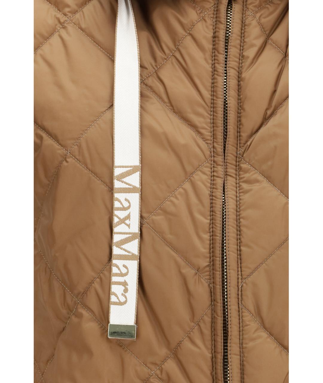 MAX MARA Коричневый полиамидовый жилет, фото 3