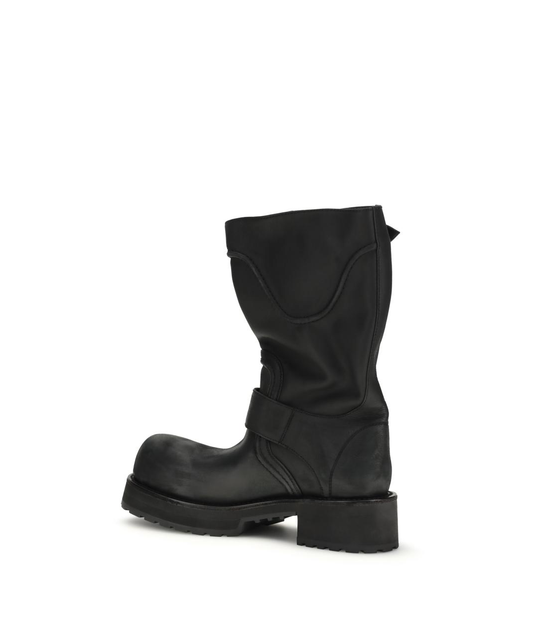BALENCIAGA Черные кожаные высокие ботинки, фото 3