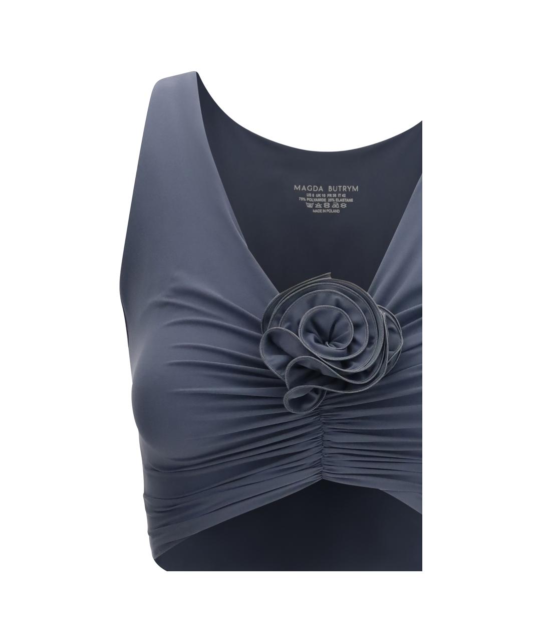 MAGDA BUTRYM Серая полиамидовая майка, фото 3