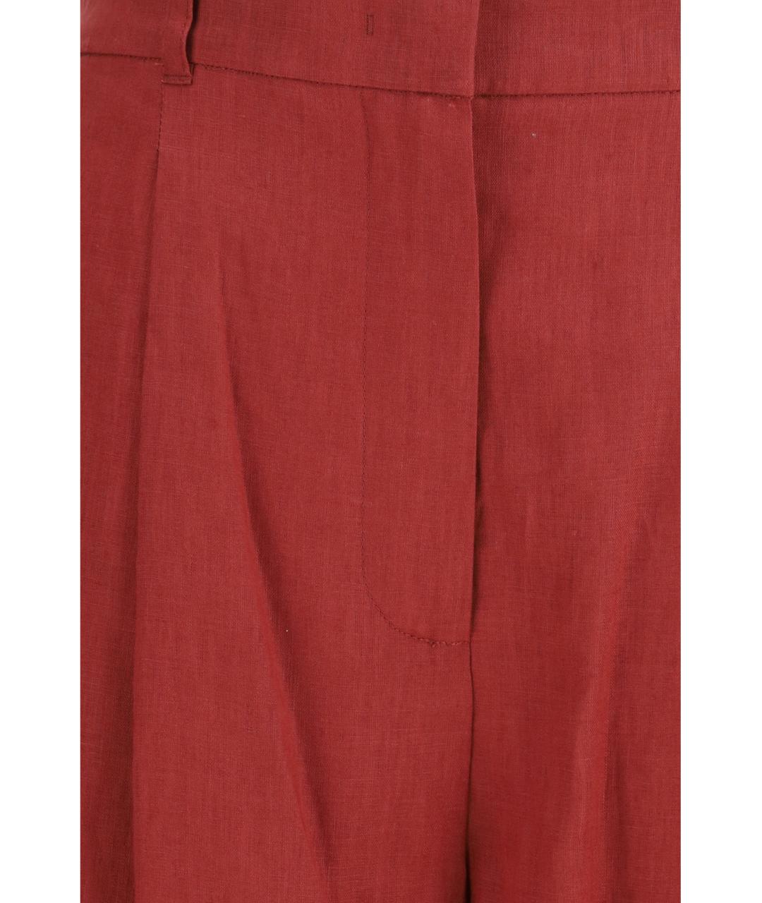 MAX MARA STUDIO Красные льняные шорты, фото 3