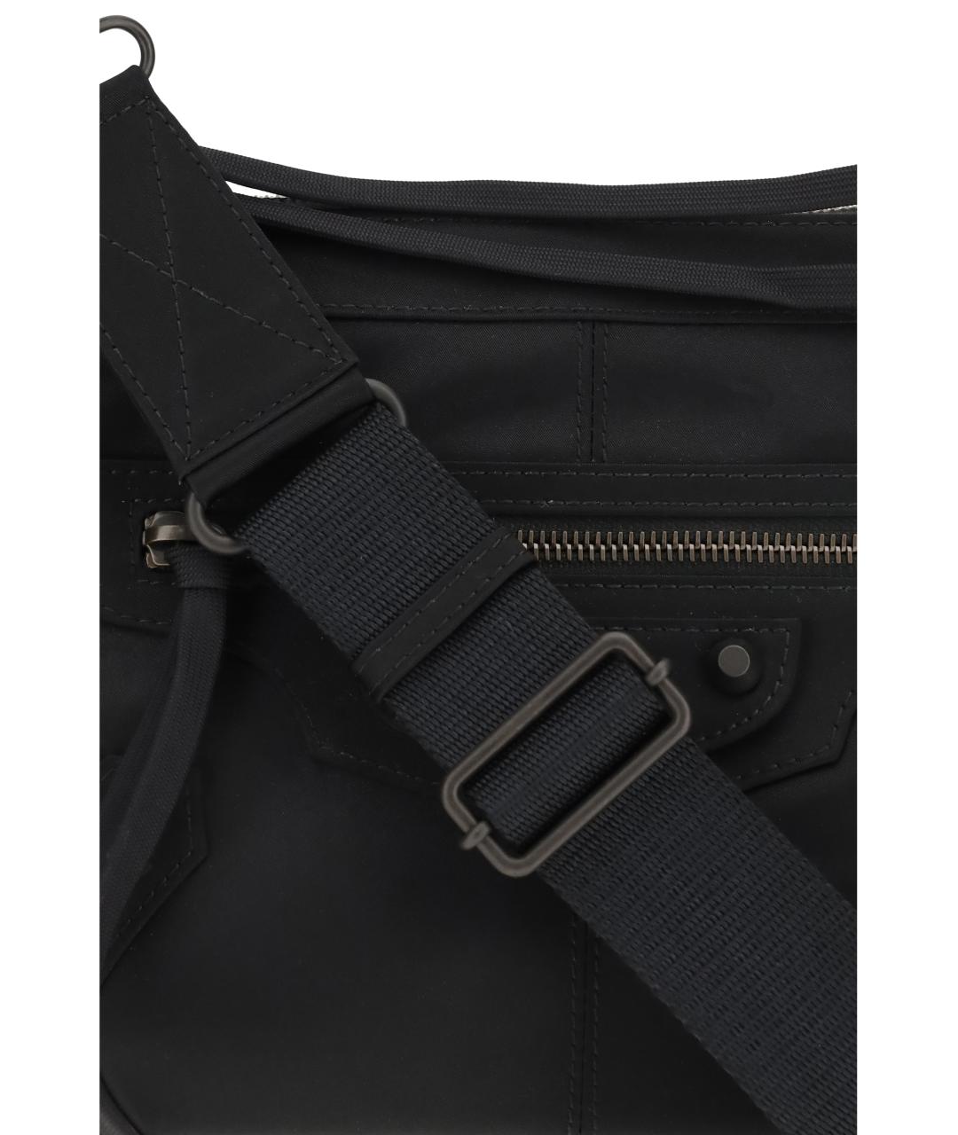 BALENCIAGA Черная тканевая сумка на плечо, фото 4