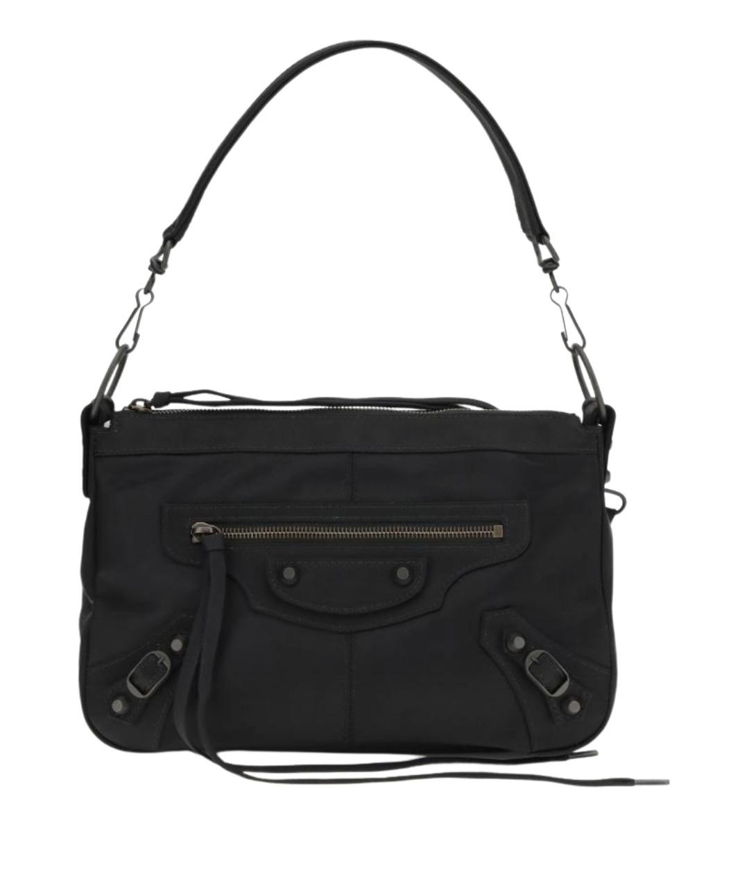 BALENCIAGA Черная тканевая сумка на плечо, фото 1