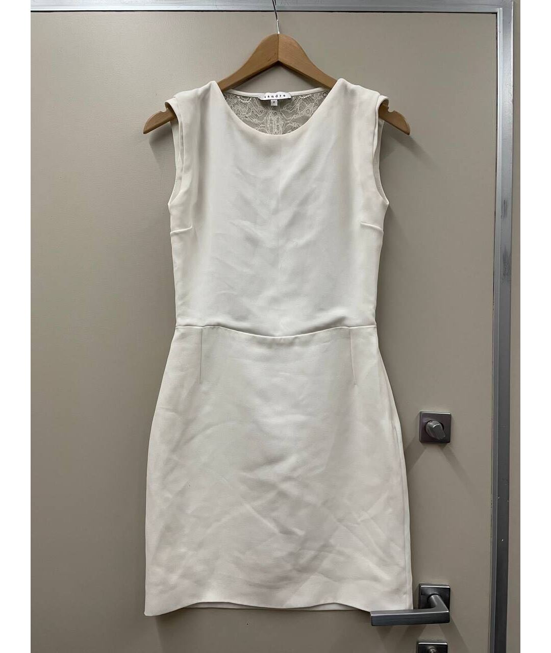 SANDRO Белое вискозное повседневное платье, фото 4
