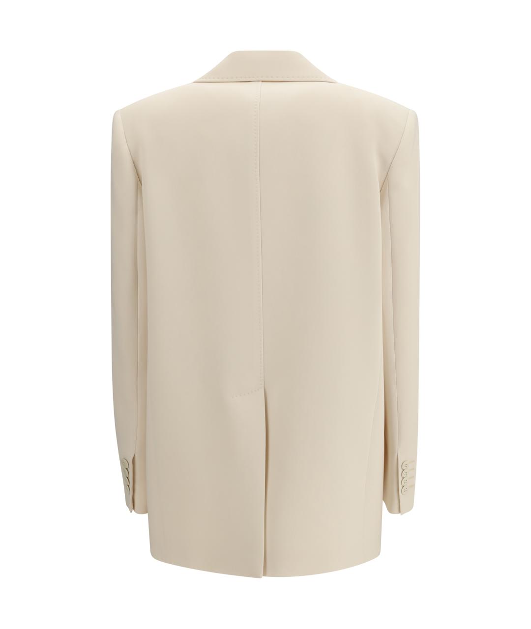 MAX MARA STUDIO Бежевый ацетатный жакет/пиджак, фото 2