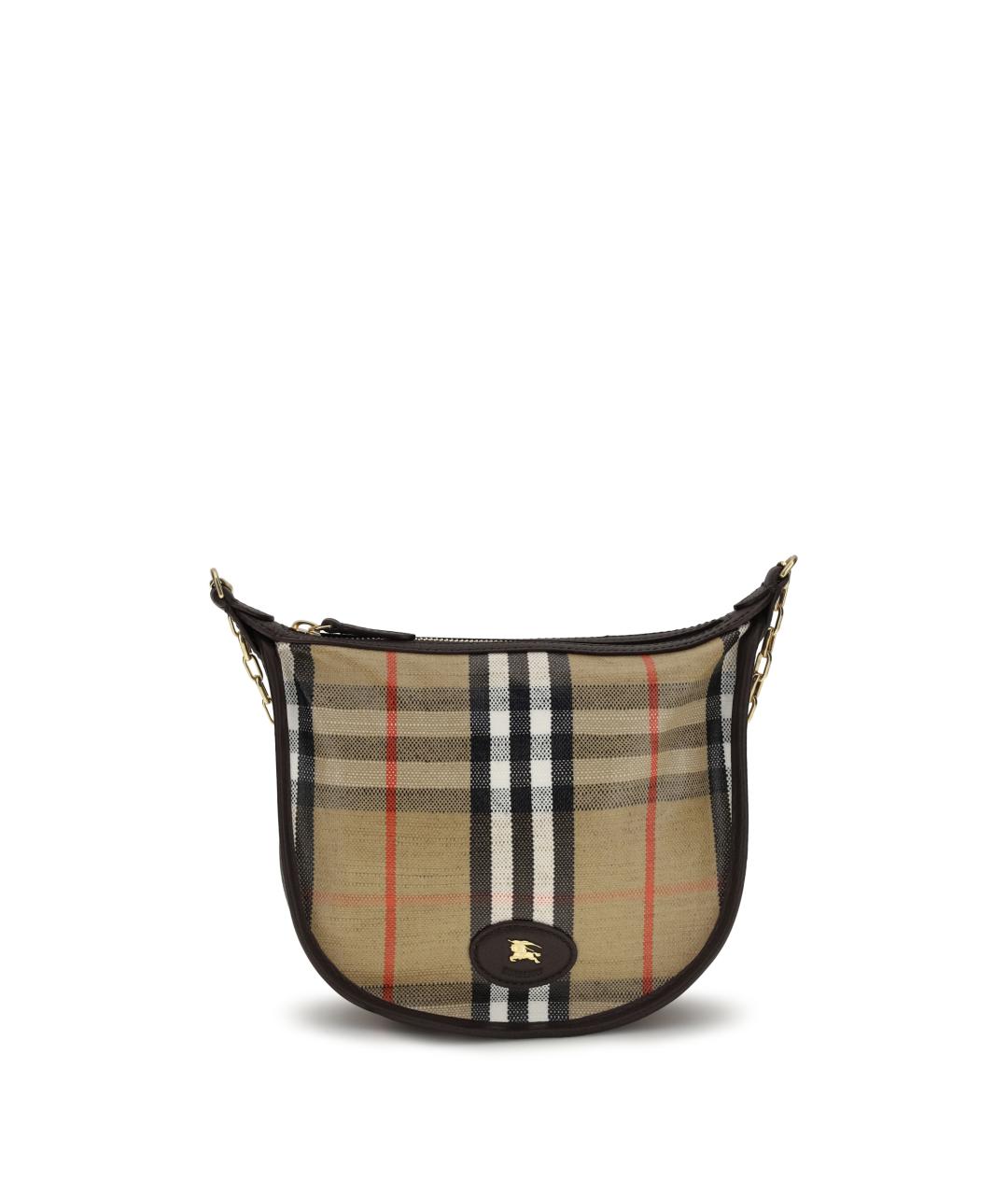 BURBERRY Бежевая хлопковая сумка через плечо, фото 1