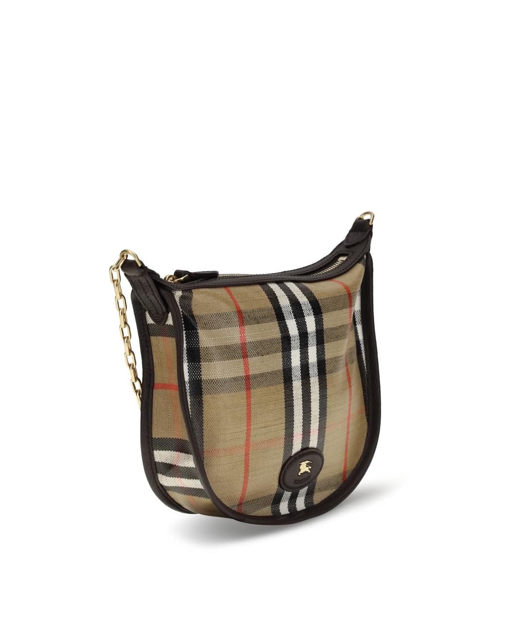 BURBERRY Бежевая хлопковая сумка через плечо, фото 2