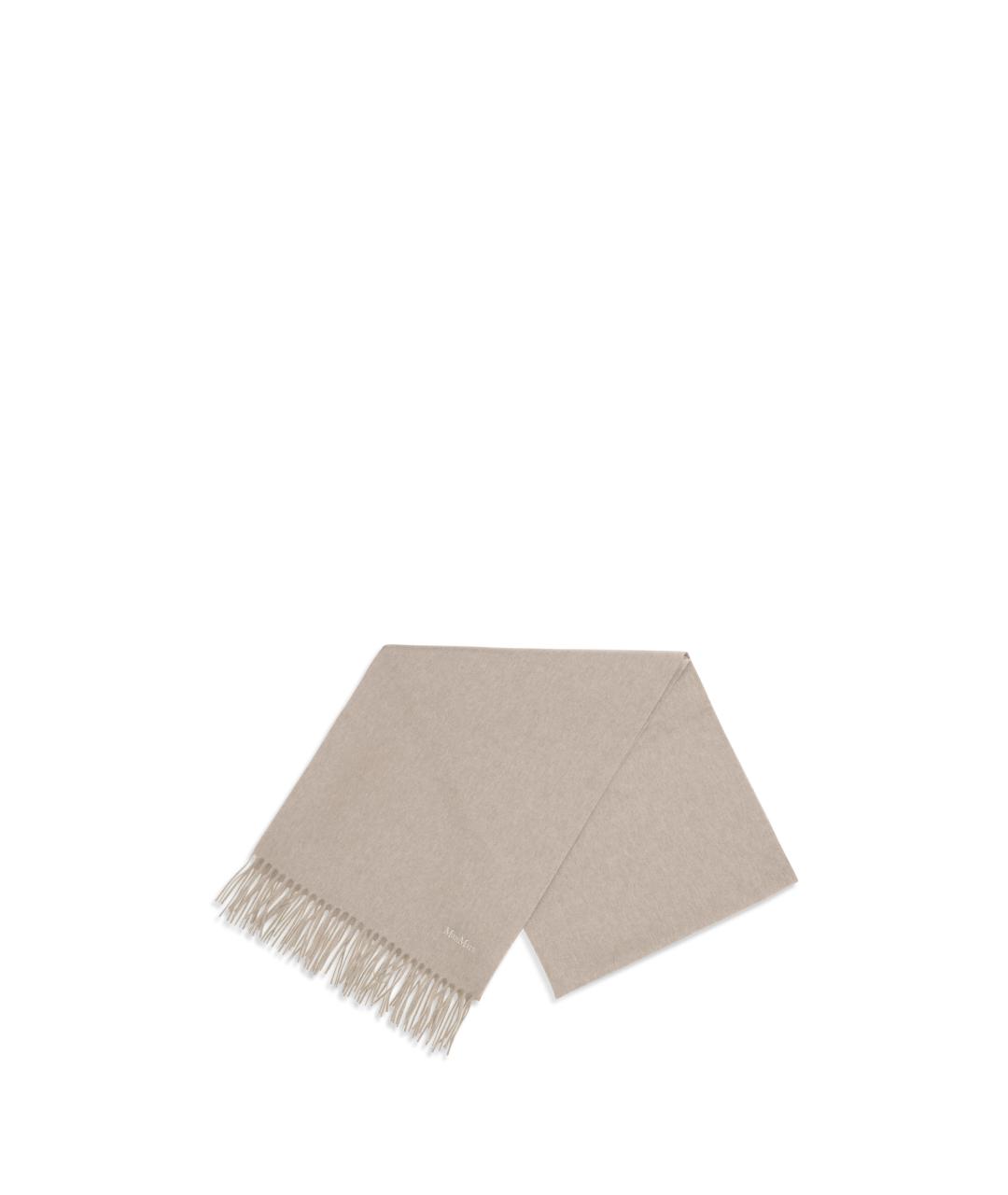 MAX MARA Бежевый кашемировый шарф, фото 2