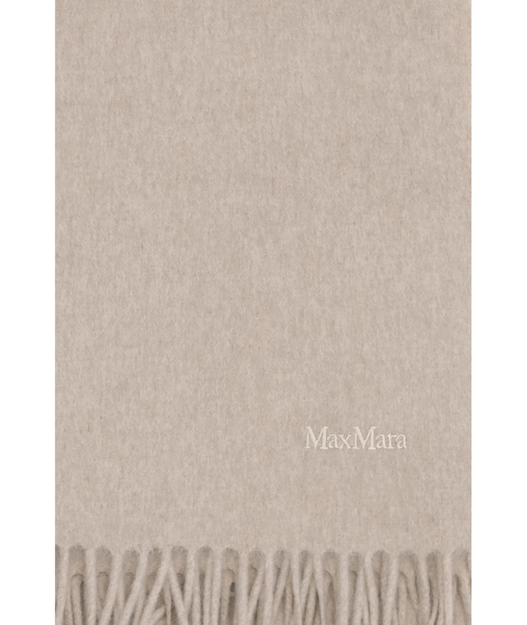 MAX MARA Бежевый кашемировый шарф, фото 3